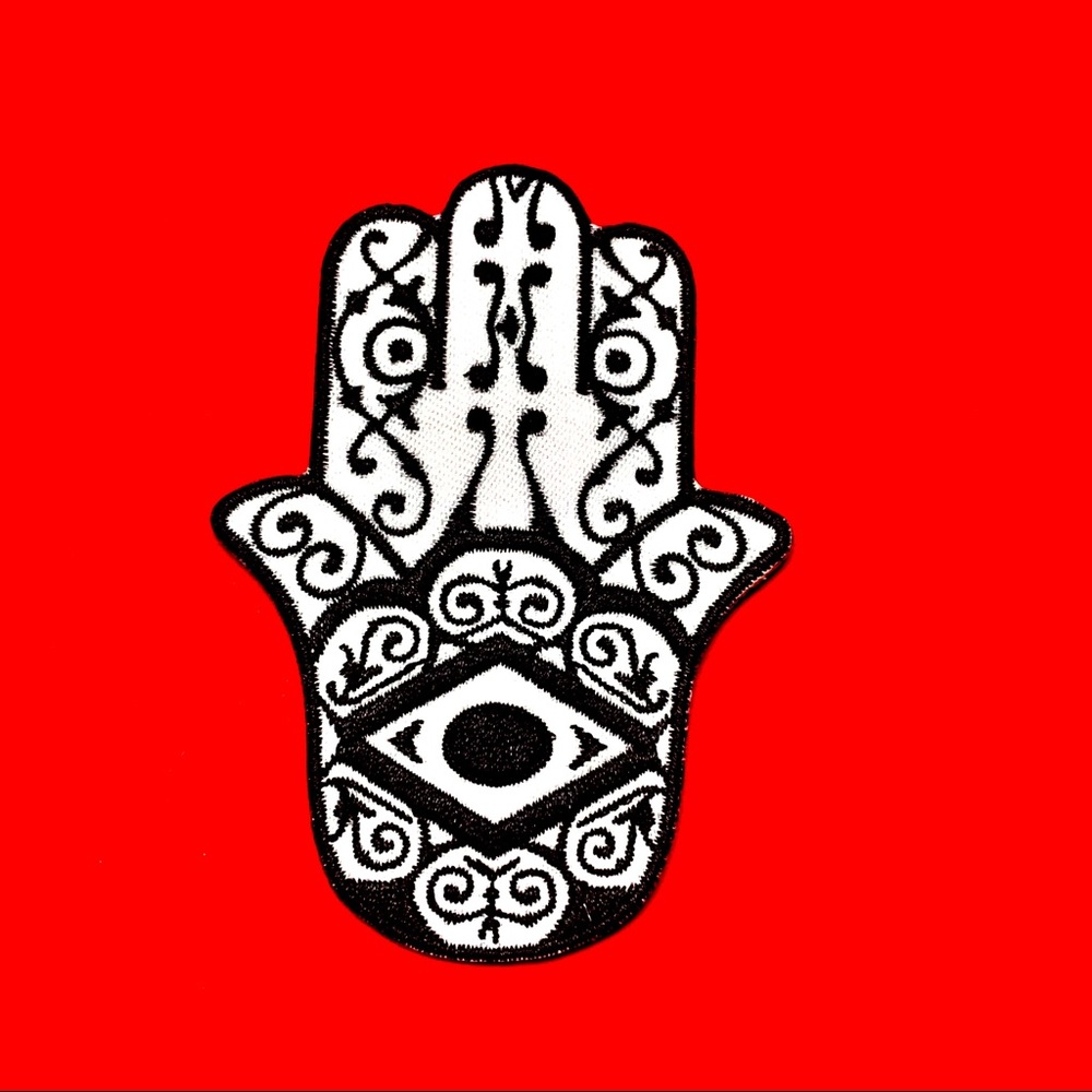 Hamsa hand spiritual beautiful iron on patch